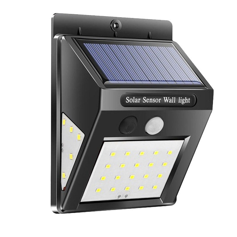 Moderne Einfachheit Solar Wasserdicht Bewegungsmelder ABS Rechteckige LED Wandleuchte Lampe für Außenpatio | Brehn