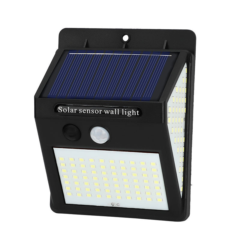 Moderne Einfachheit Solar Wasserdicht Bewegungsmelder ABS Rechteckige LED Wandleuchte Lampe für Außenpatio | Brehn