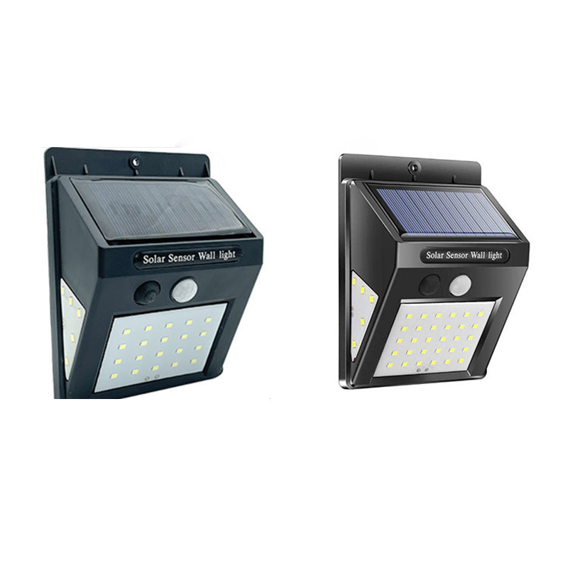 Moderne Einfachheit Solar Wasserdicht Bewegungsmelder ABS Rechteckige LED Wandleuchte Lampe für Außenpatio | Brehn