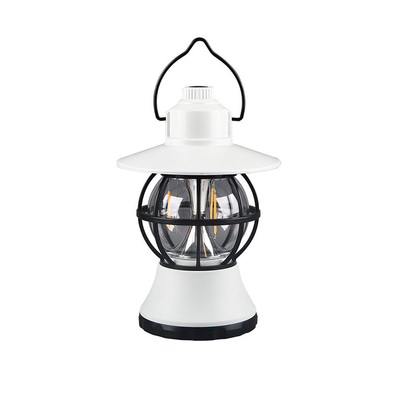 Moderne, wasserdichte und wiederaufladbare LED-Tischleuchte im Retro-Stil aus ABS-, PS- und PP-Stahl für den Außenbereich – ideal für den Garten.