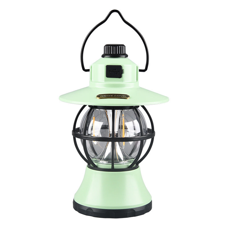 Zeitgenössische Retro wasserdichte wiederaufladbare/Batterie ABS PS PP Stahl Laterne Hängende LED Tischlampe Außenlicht für den Garten | Brehn