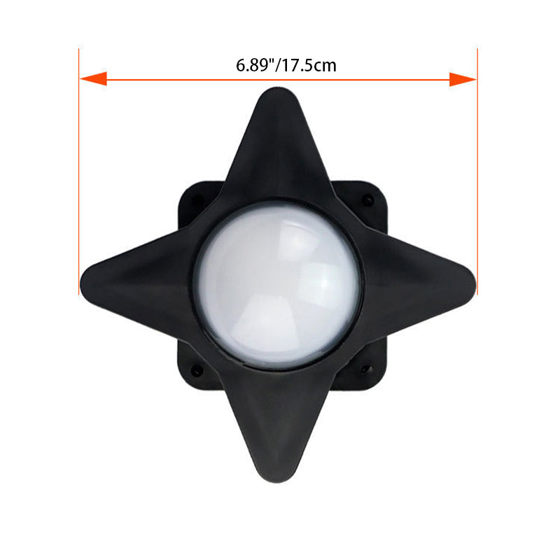 Zeitgenössische Kreative Wasserdichte Aluminium Acryl PC Kreuz Stern LED Wandleuchte Lampe Für Außenpatio | Brehn