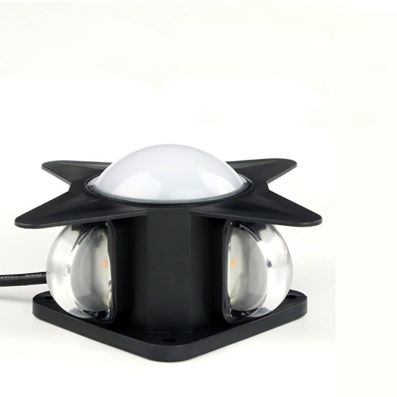 Zeitgenössische Kreative Wasserdichte Aluminium Acryl PC Kreuz Stern LED Wandleuchte Lampe Für Außenpatio | Brehn