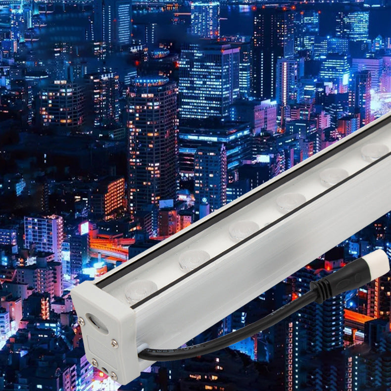 Moderne Einfachheit Wasserdicht Aluminium Verstärkt Glas Streifen Rechteckige LED Wandleuchte Lampe Für Außenpatio | Brehn