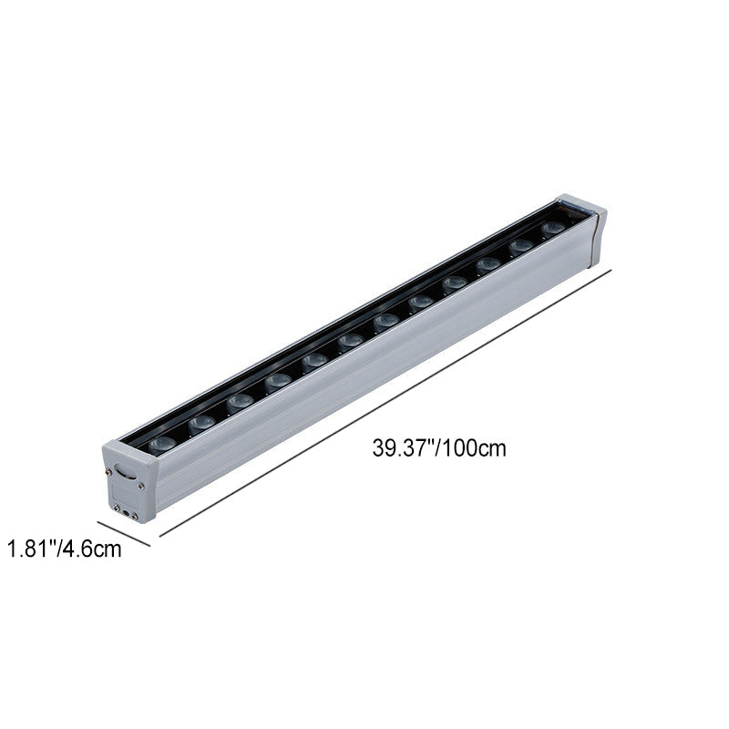 Moderne Einfachheit Wasserdicht Aluminium Verstärkt Glas Streifen Rechteckige LED Wandleuchte Lampe Für Außenpatio | Brehn