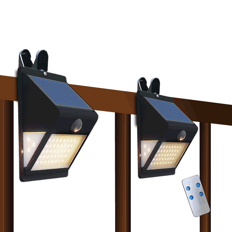 Moderne Einfachheit Solar wasserdichtes Triangle ABS PC Menschensensor LED Wandleuchte Lampe Außenlicht für Außenpatio | Brehn