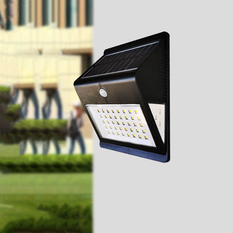 Moderne Einfachheit Solar wasserdichtes Triangle ABS PC Menschensensor LED Wandleuchte Lampe Außenlicht für Außenpatio | Brehn