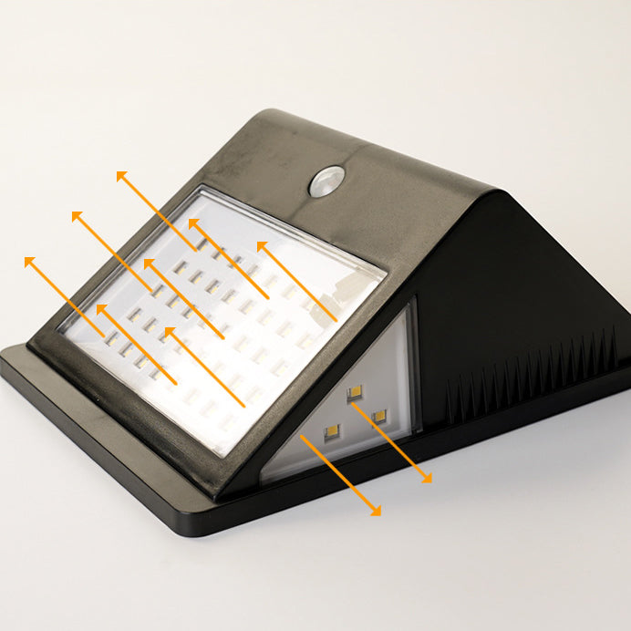 Moderne Einfachheit Solar wasserdichtes Triangle ABS PC Menschensensor LED Wandleuchte Lampe Außenlicht für Außenpatio | Brehn