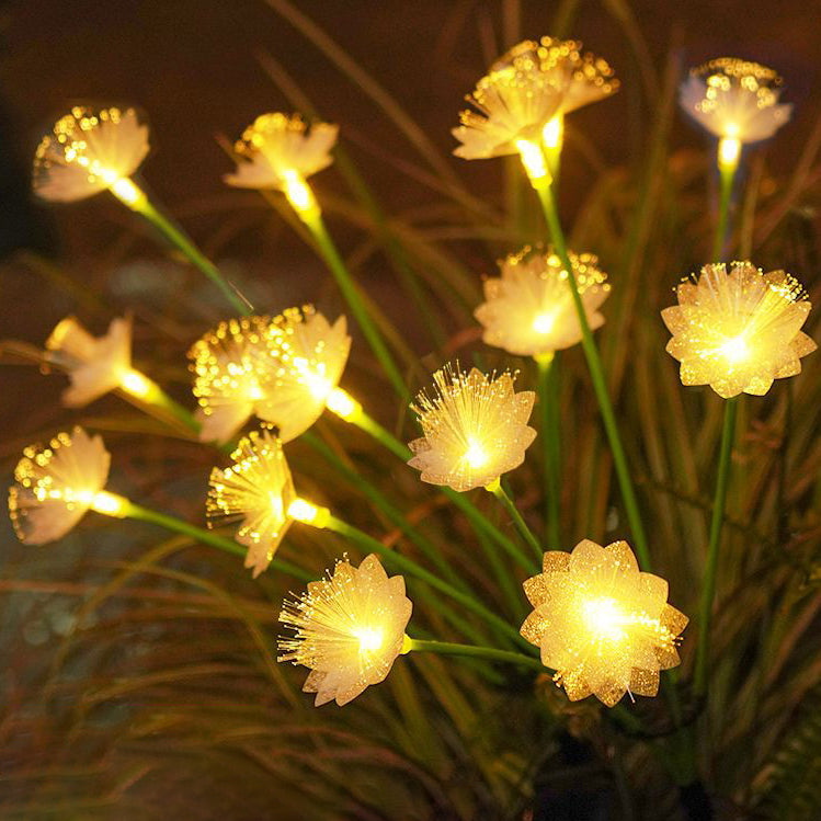 Moderne Art Deco Solar Waterproof Edelstahl Glasfaser ABS Silica Sakura Pilz LED Außenleuchte Landschaft Beleuchtung Für Garten | Brehn