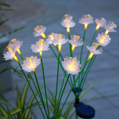 Moderne Art Deco Solar Waterproof Edelstahl Glasfaser ABS Silica Sakura Pilz LED Außenleuchte Landschaft Beleuchtung Für Garten | Brehn