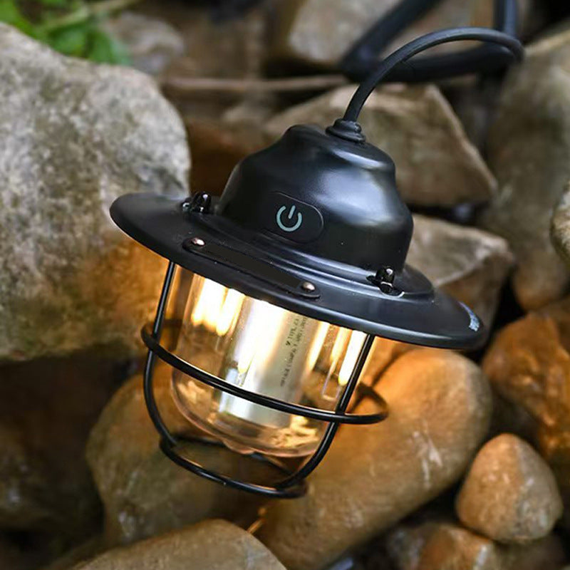 Zeitgenössische Retro Wiederaufladbare Wasserfeste Eisen Silica ABS PC Strobile LED Outdoor Licht Für Garten | Brehn