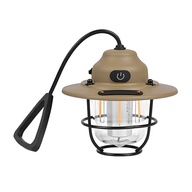 Zeitgenössische Retro Wiederaufladbare Wasserfeste Eisen Silica ABS PC Strobile LED Outdoor Licht Für Garten | Brehn