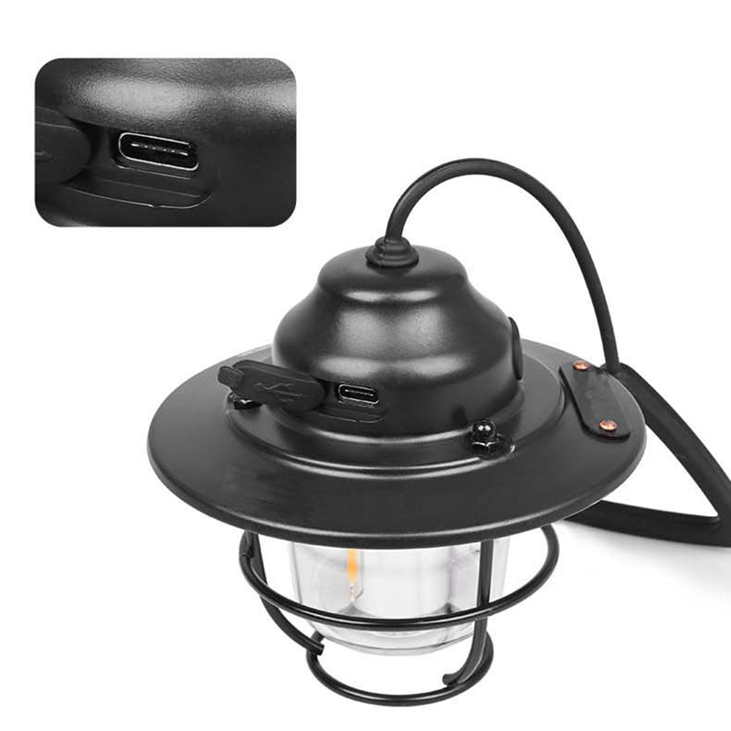 Zeitgenössische Retro Wiederaufladbare Wasserfeste Eisen Silica ABS PC Strobile LED Outdoor Licht Für Garten | Brehn