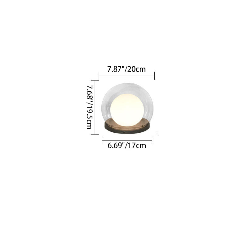 Moderne Schlichtheit Solar Wasserdicht Edelstahl PE PMMA Ball Mond 1-Licht Außenleuchte für Garten | Brehn