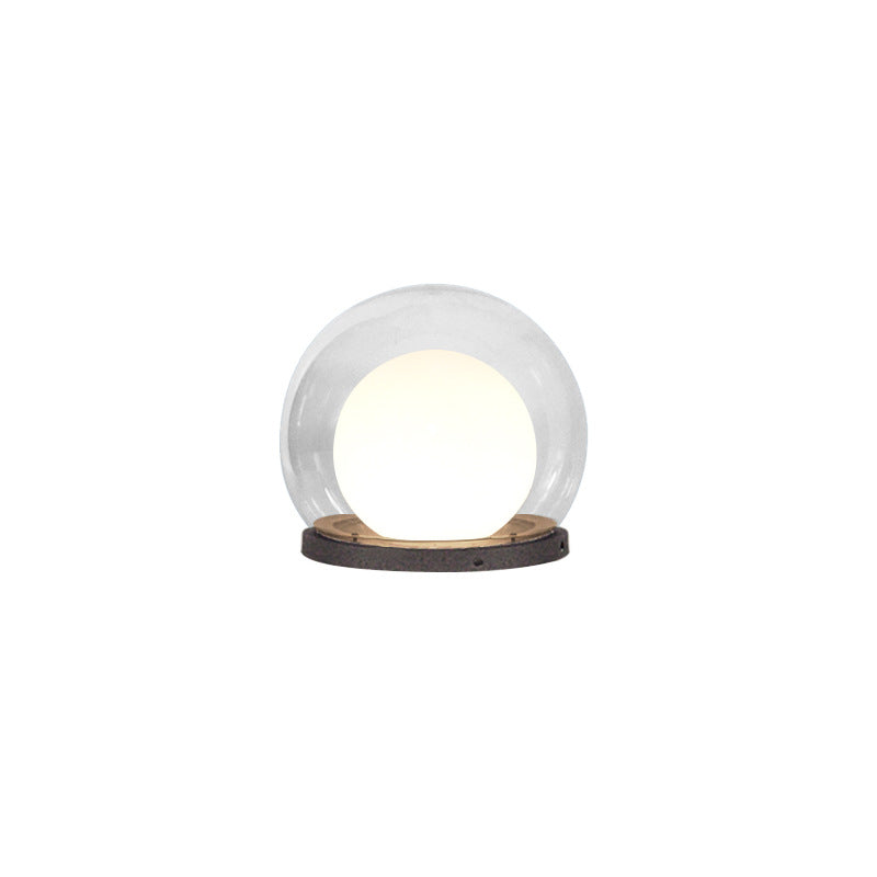 Moderne Schlichtheit Solar Wasserdicht Edelstahl PE PMMA Ball Mond 1-Licht Außenleuchte für Garten | Brehn