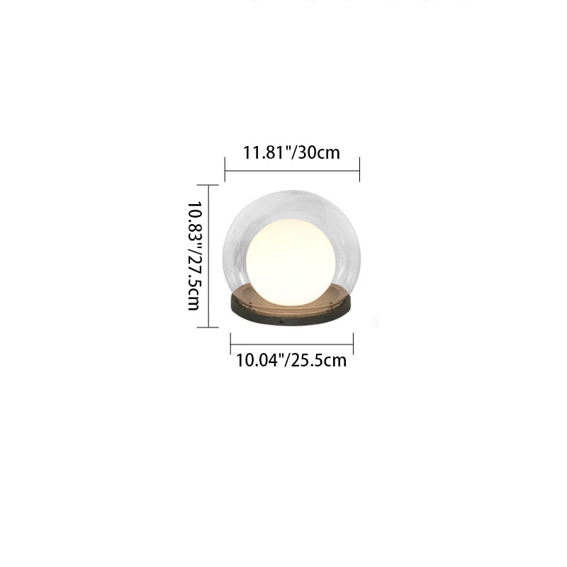 Moderne Schlichtheit Solar Wasserdicht Edelstahl PE PMMA Ball Mond 1-Licht Außenleuchte für Garten | Brehn