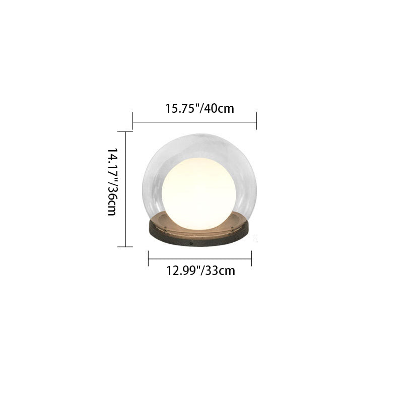 Moderne Schlichtheit Solar Wasserdicht Edelstahl PE PMMA Ball Mond 1-Licht Außenleuchte für Garten | Brehn