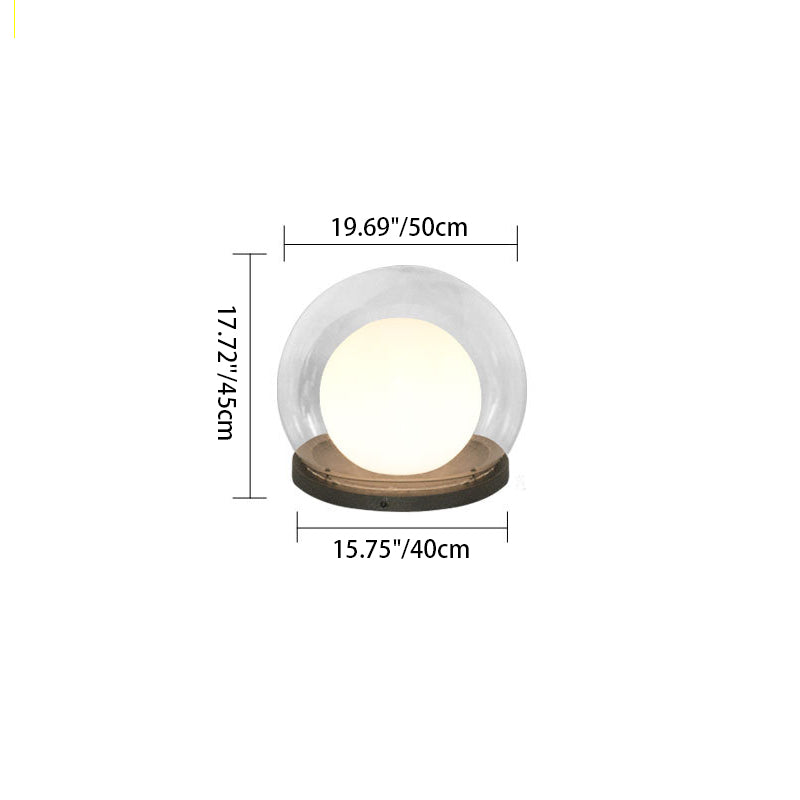 Moderne Schlichtheit Solar Wasserdicht Edelstahl PE PMMA Ball Mond 1-Licht Außenleuchte für Garten | Brehn