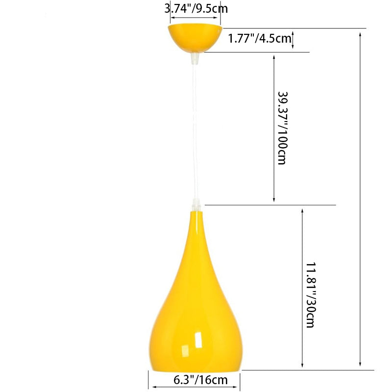 Nordische Pendelleuchte in Kürbisform aus Eisen, Holz und Aluminium, einflammig, für Esszimmer