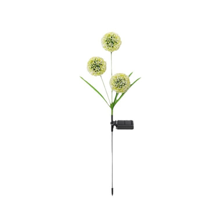 Solarbetriebene, wasserdichte LED-Außenleuchte mit Löwenzahn-Motiv, Edelstahl, ABS-Kupferdraht und Erdungsstecker für Garten