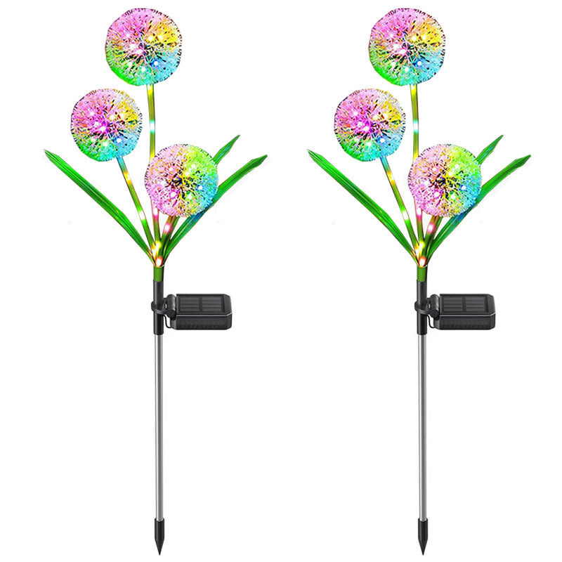 Moderne Art Deco Solar wasserdicht Edelstahl ABS Kupferdraht Löwenzahn Pflanzenball Erdstecker LED Außenlicht Landschaftsbeleuchtung für Garten | Brehn