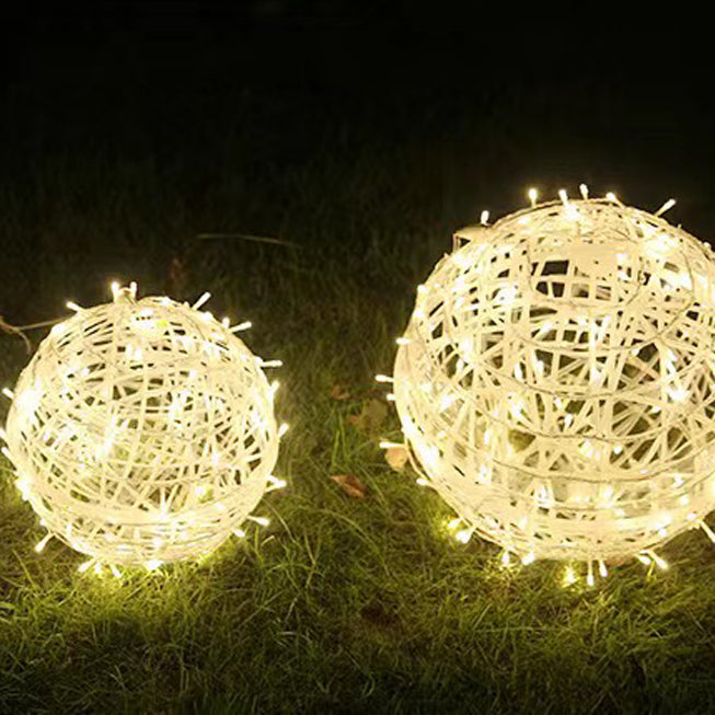 Moderne Art Deco wasserdichte PVC hängende Ball-Dekoration LED Außenpendelleuchte Außenlicht für Garten | Brehn