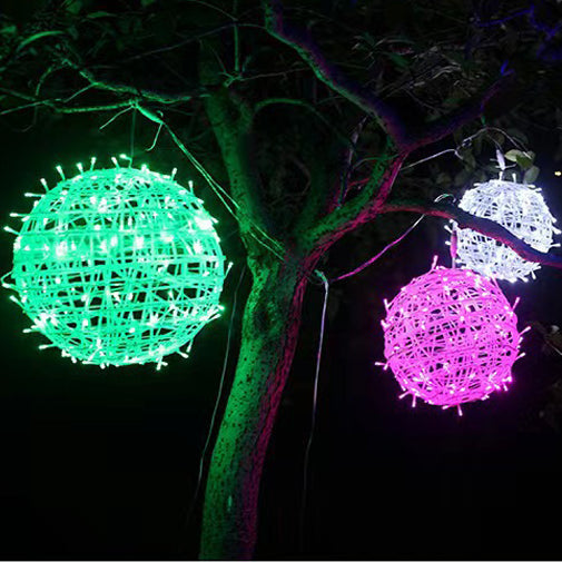 Wasserdichte PVC-Hängekugel-Dekorations-LED-Außenpendelleuchte für den Garten