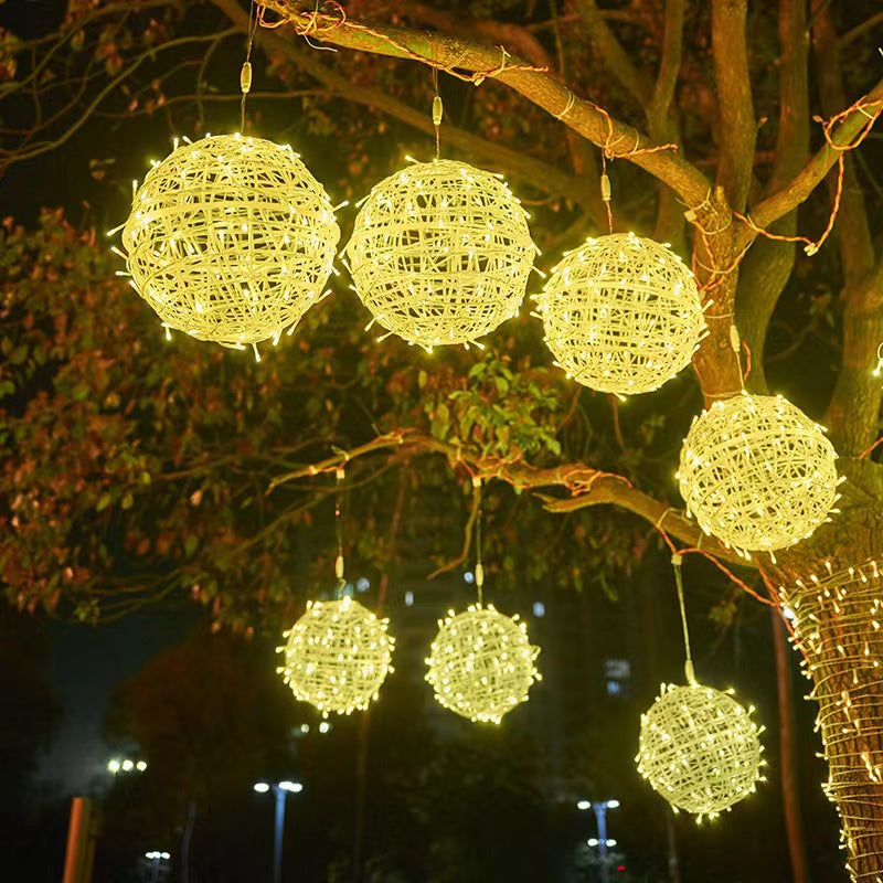 Moderne Art Deco wasserdichte PVC hängende Ball-Dekoration LED Außenpendelleuchte Außenlicht für Garten | Brehn
