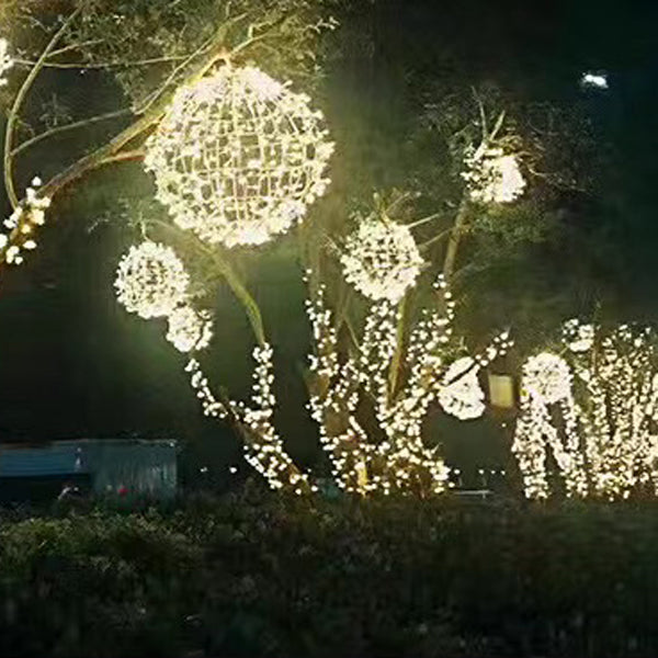 Wasserdichte PVC-Hängekugel-Dekorations-LED-Außenpendelleuchte für den Garten