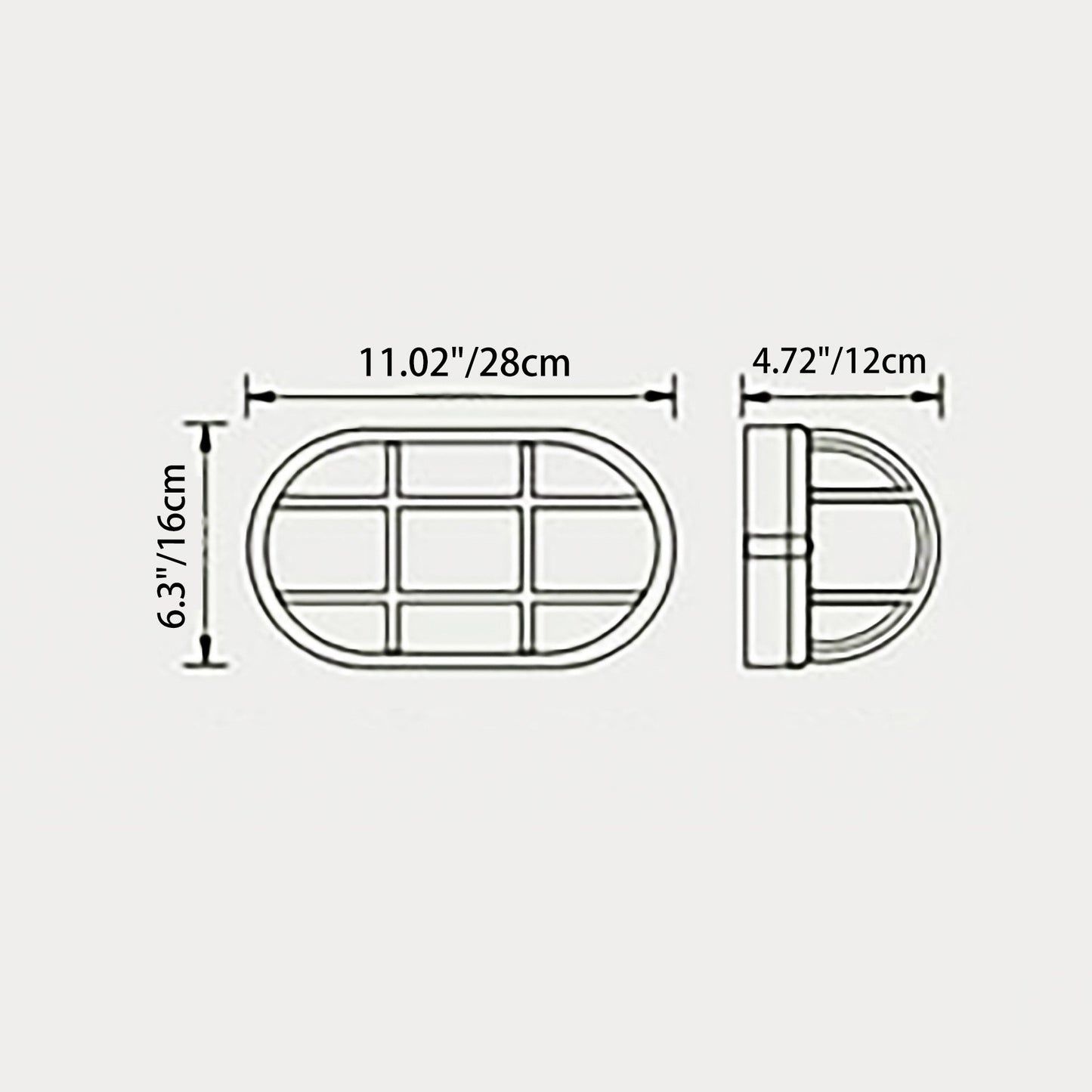 Zeitgenössische Industrie wasserdicht Aluminium Glas satiniert oval gestreift 1-Licht Wand Sconce Lampe für Außenpatio | Brehn