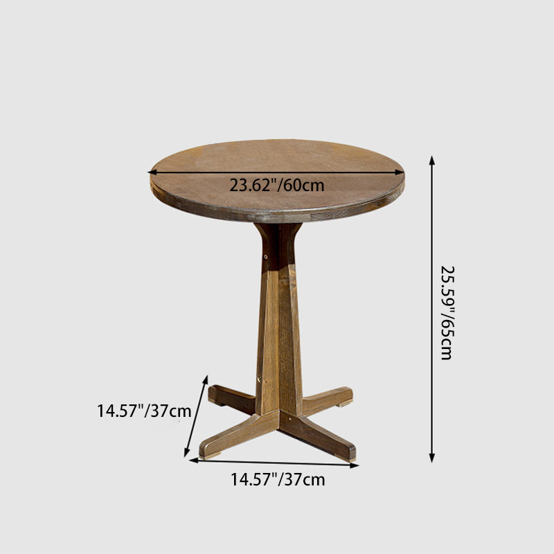 Modernes Retro-Couchtisch- und Stuhlset aus Massivholz, Sperrholz und Eisen, rund und quadratisch, für Balkon und Wohnzimmer