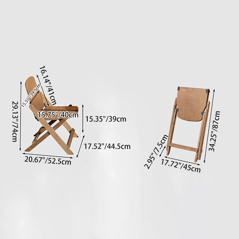 Zeitgenössisches Retro Massivholz Sperrholz & Eisen Runde Quadratische Kaffeetisch- und Stuhlset für Balkon & Wohnzimmer | Brehn