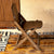 Modernes Retro-Couchtisch- und Stuhlset aus Massivholz, Sperrholz und Eisen, rund und quadratisch, für Balkon und Wohnzimmer