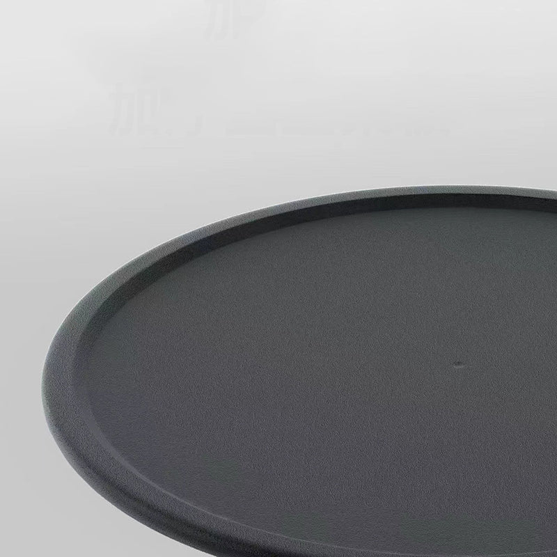 Moderner Minimalistischer Runder Acryl-Nitril-Butadien-Styrol Kunststoff Kohlenstoffstahl Höhe Verstellbarer Faltbarer Beistelltisch 1-Tier Für Außenterrasse | Brehn