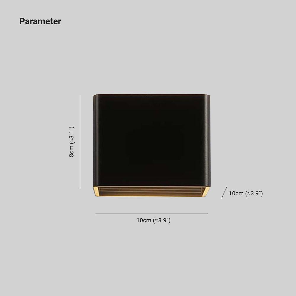 Imogen Moderne quadratische Wandleuchte