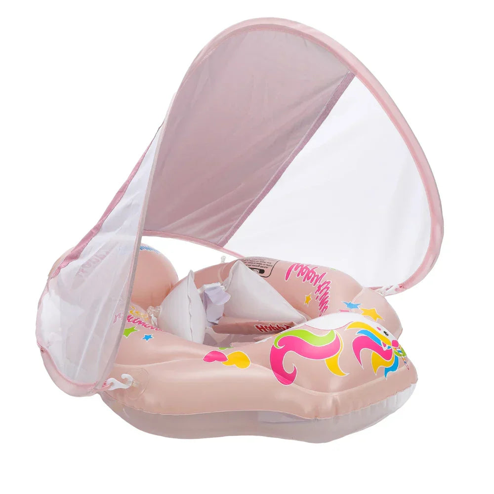 Aufblasbarer Baby-Schwimmring mit Sonnenschutz - Sicher und Komfortabel | Brehn