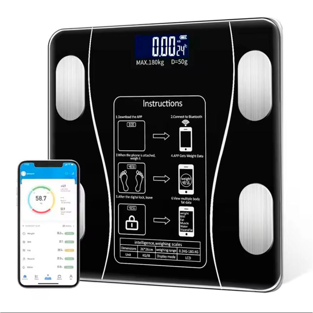 Personenwaage (180 kg) Pro - BMI-Funktion & Bluetooth | Brehn