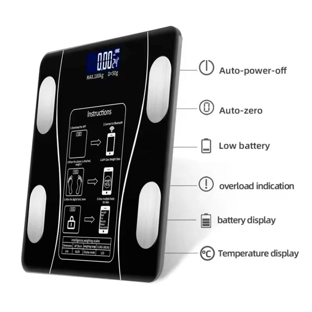 Personenwaage (180 kg) Pro - BMI-Funktion & Bluetooth | Brehn