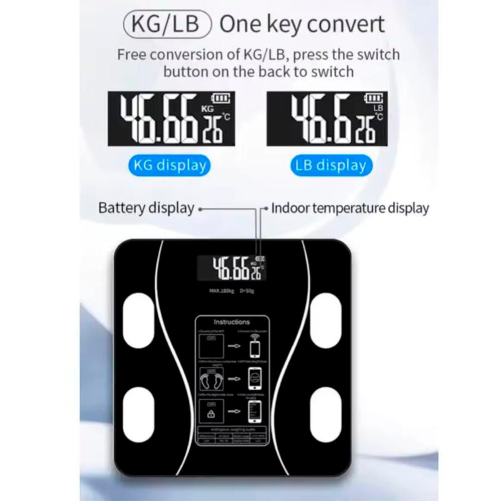 Personenwaage (180 kg) Pro - BMI-Funktion & Bluetooth | Brehn