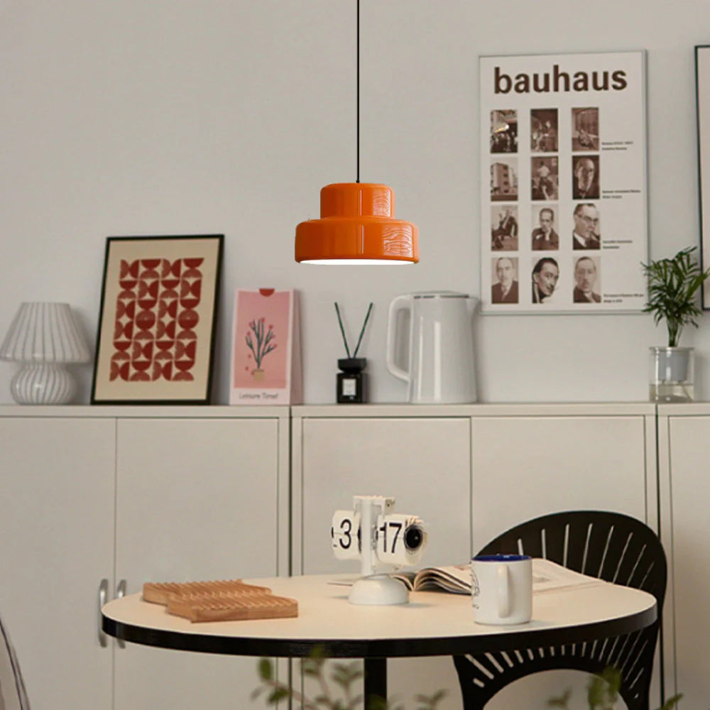 Brehn | Bauhaus Glow Light - Verzaubernde Orange Pendelleuchte für das Esszimmer