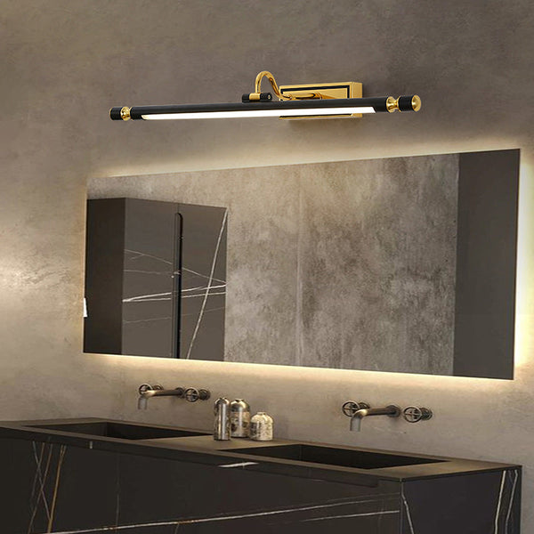 Luxus Schwarz-Gold Spiegel Lampe – LumoGold | Brehn