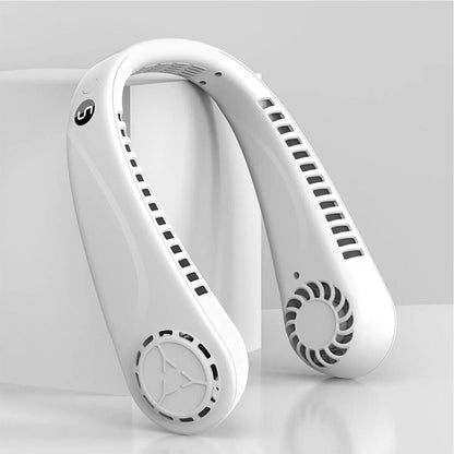 Tragbare Nackenventilatoren - Tragbarer 5-Gang Nackenventilator USB wiederaufladbarer Nackenband schaufelloser Kühler | Brehn