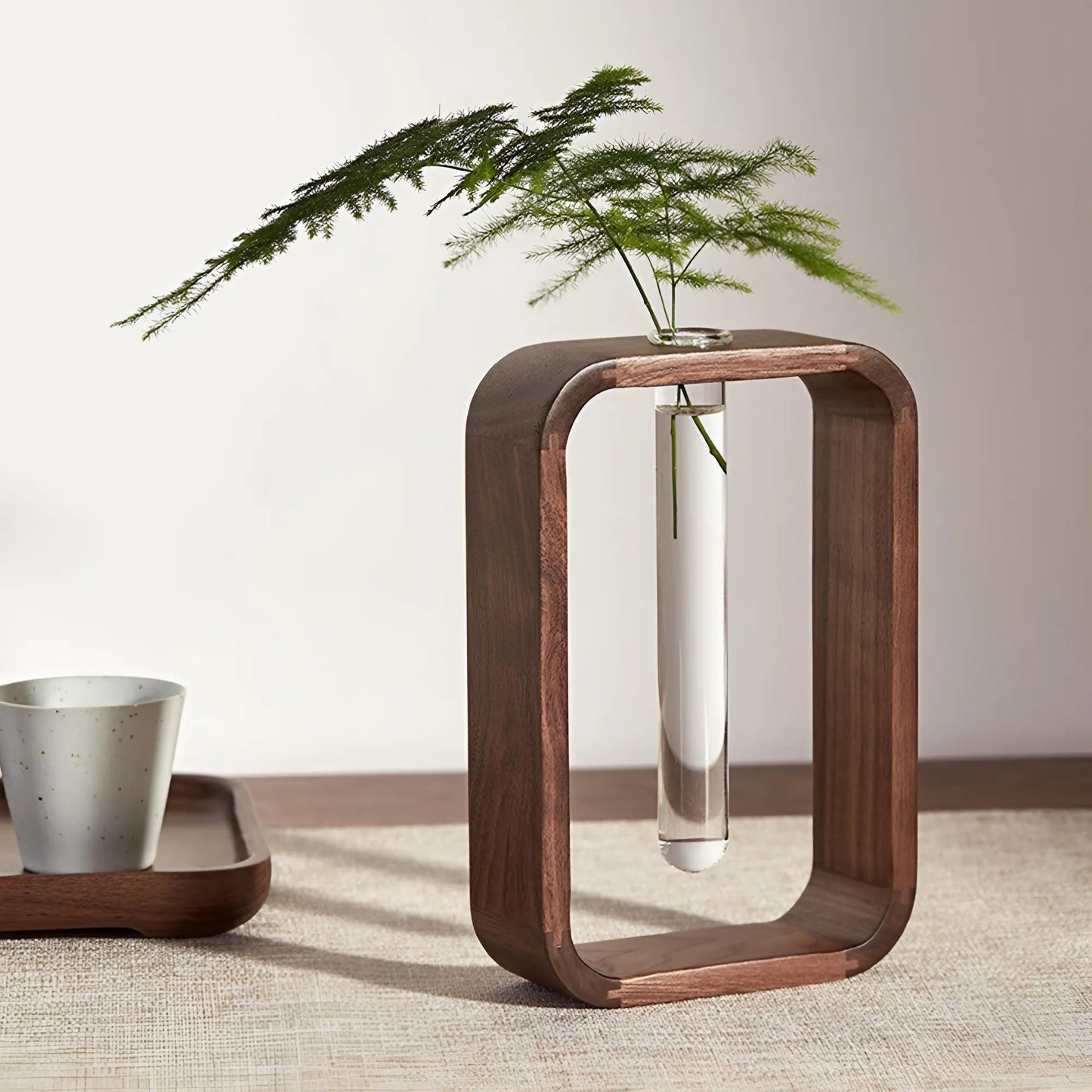 Massivholz-Hydroponik-Pflanzenvase - Rustikales HeMu-Design | Brehn