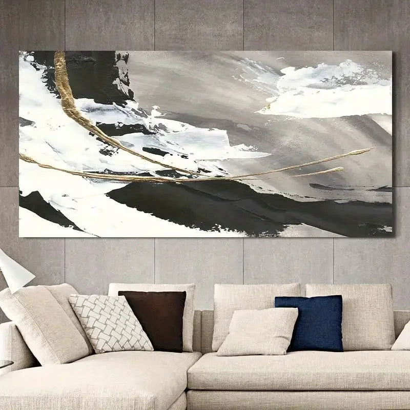 Große abstrakte Wandkunst Feine Kunst Leinwanddrucke Neutrales Farbschema Bild für modernes Wohnzimmer Esszimmer Home Office Hotelzimmer Kunst Dekor (unrahmen)