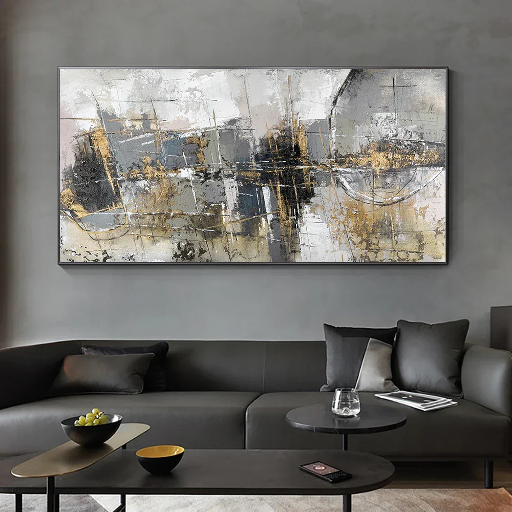Große Größen Zeitgenössische Urbane Abstrakte Wandkunst Fein Kunst Leinwanddrucke Neutrale Farb Bilder Für Moderne Wohnung Wohnzimmer Heim Büro Kunst Dekor
