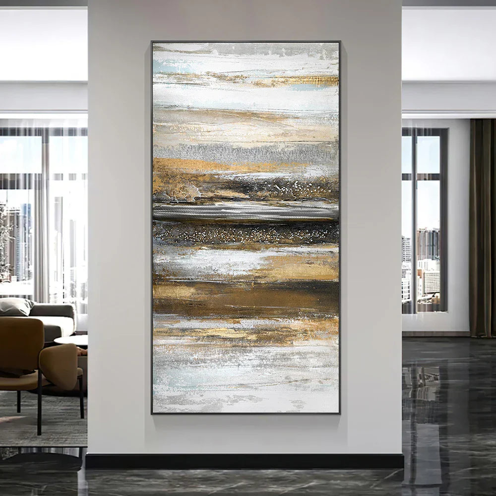 Zeitgenössische städtische abstrakte Wandkunst Fine Art Leinwanddrucke neutrale Farbtöne Bilder für modernes Apartment Wohnzimmer Büro Kunst Dekor