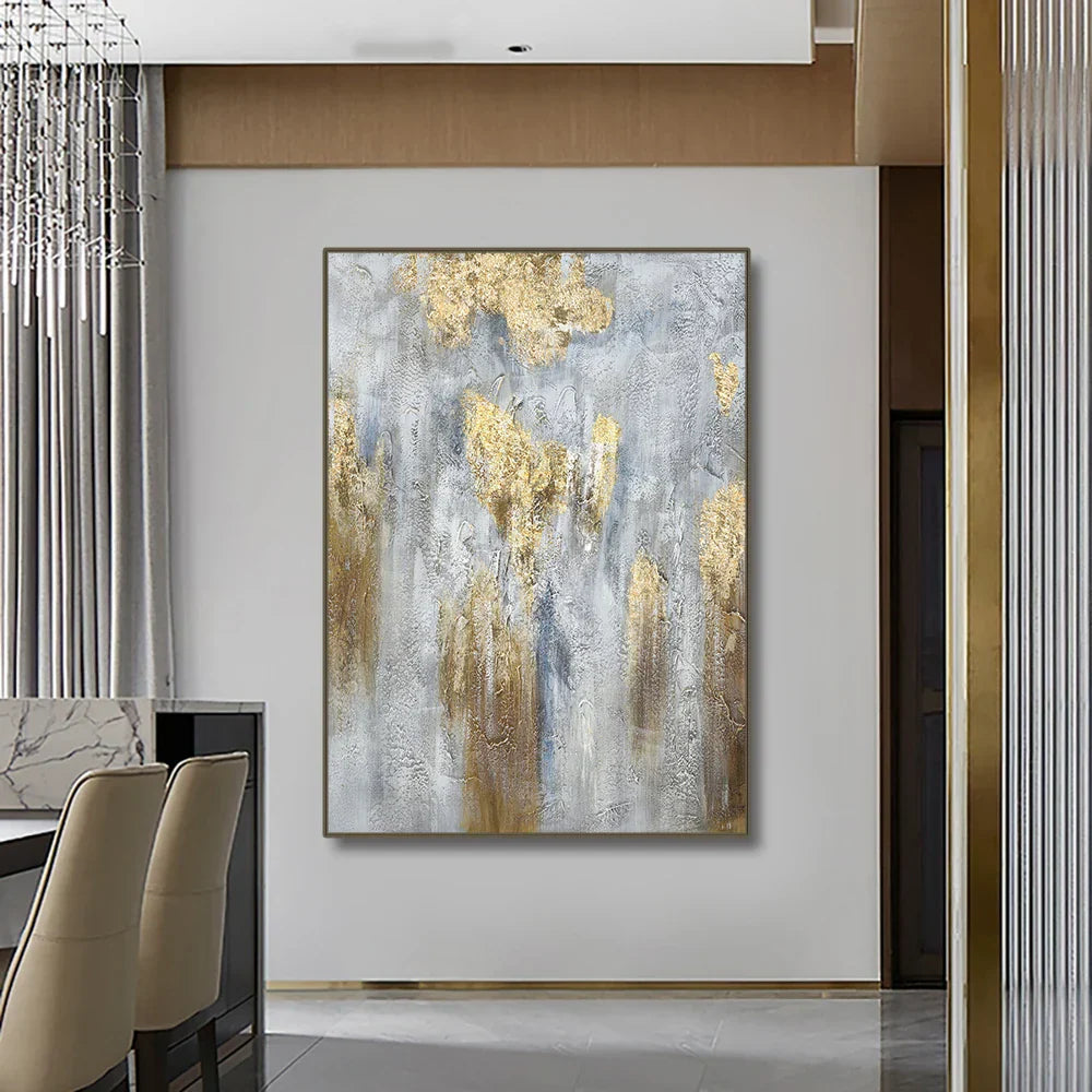 Große Größen Graue Goldene Minimalistische Wandkunst Feine Kunstleinwanddrucke Moderne Abstrakte Kunstbilder Für Zeitgenössische Inneneinrichtung Dekor