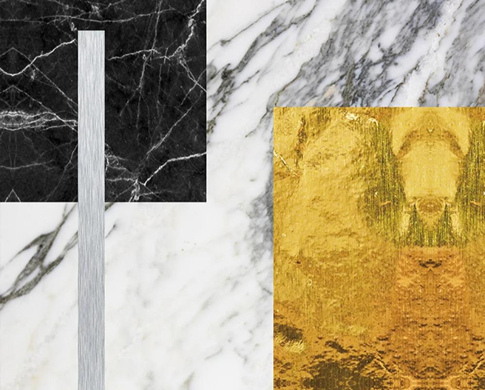 Schwarze Goldene Blockmarmor Abstrakte Wandkunst Feine Kunst Leinwanddrucke Moderne Geometrische Bilder Für Wohnzimmer Büro Kunst Dekor