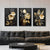 Schwarze Goldene Tropische Blätter Wandkunst Feine Kunst Leinwanddrucke Moderne Botanische Bilder Für Luxuriöses Wohnzimmer Esszimmer Home Office Dekor | Brehn