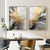 Schwarz Grau Gold Sturm Dick Pinsel Farbe Leinwanddruck Wandkunst Fine Art Giclee Druck Bilder für luxuriöses Wohnzimmer Hotelzimmer Home Office Dekor | Brehn